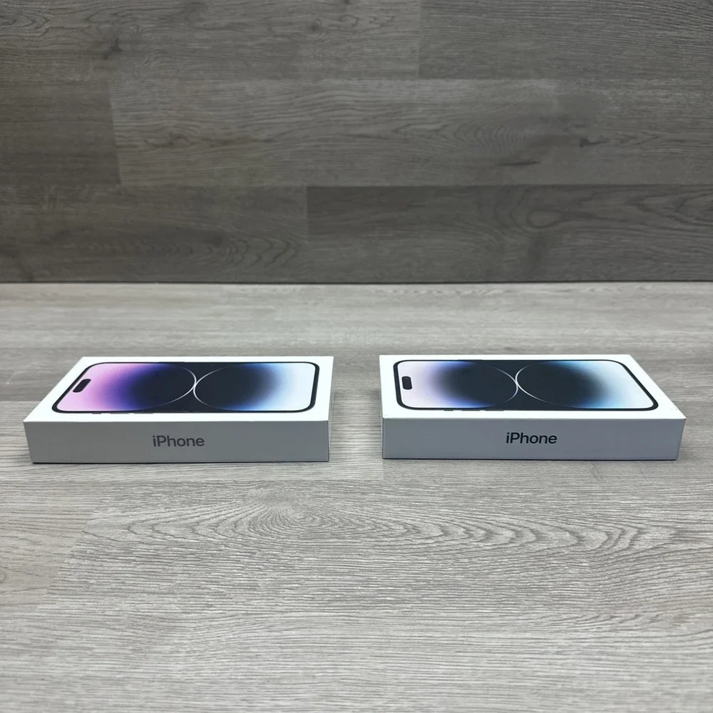 Original Box & Charger Only For Apple iPhone 14 Pro Max Deep Purple/Space Black‎